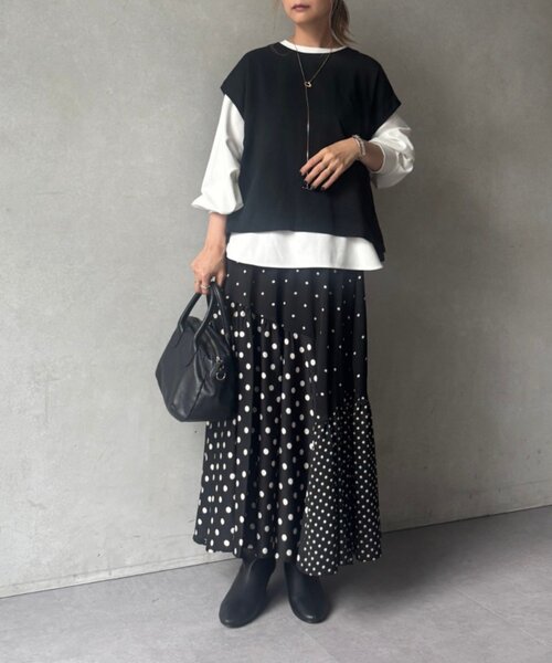 ドットパッチワークロングスカート（スカート）｜BEARDSLEY