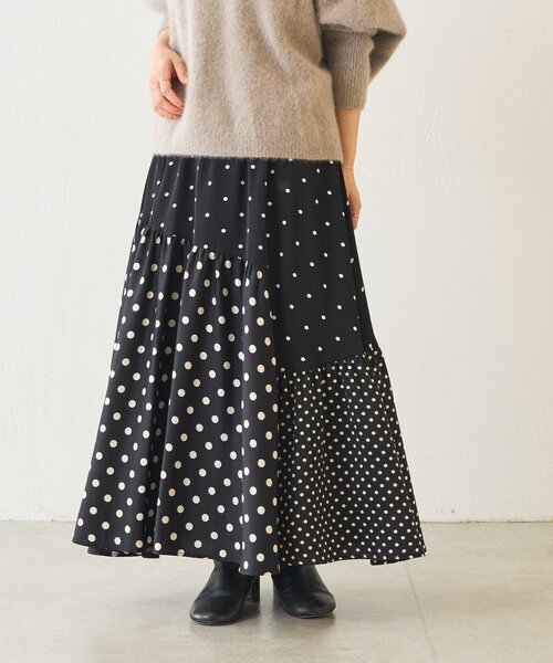 ドットパッチワークロングスカート（スカート）｜BEARDSLEY