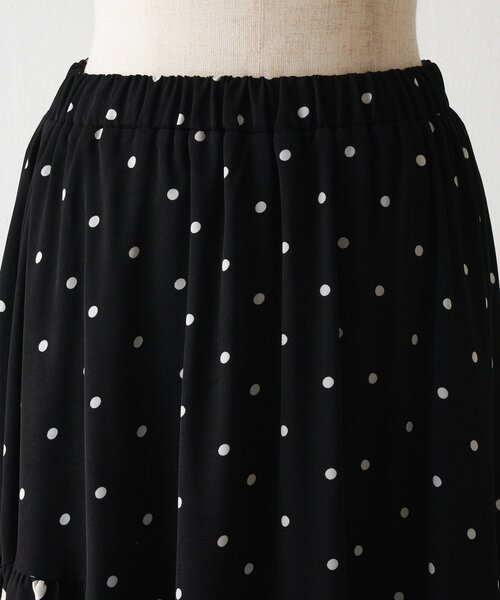 BEARDSLEY パッチワーク ドット ロングスカート BEARDSLEY スカート ドットパッチワークロングスカート