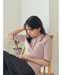 Mila Owen | 【WEB限定カラー】【セットアップ対応】ポロ衿リブニットプルオーバー(ニット/セーター)
