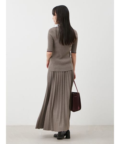 WEB限定カラー】【セットアップ対応】ポロ衿リブニットプルオーバー