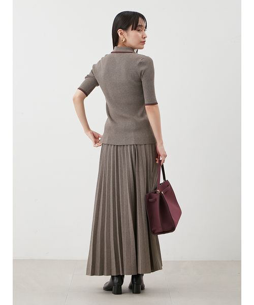 WEB限定カラー】【セットアップ対応】ポロ衿リブニットプル