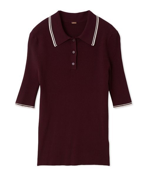 WEB限定カラー】【セットアップ対応】ポロ衿リブニットプル