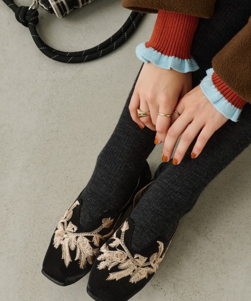 刺繍フラットシューズ（その他シューズ）｜Unitage（ユニテージ）の
