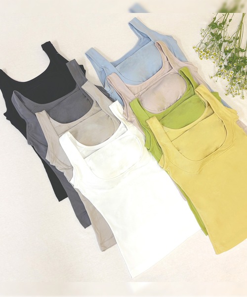 BRADELIS NEWYORK(ブラデリスニューヨーク)の「綿混楽々dailyブラキャミ25 ブラデリス 補正下着 補整 ブラトップ(インナーウェア/肌着・レディース・ブラック/サックスブルー/グレイッシュベージュ/ピンクベージュ/オフホワイト/ライム/イエロー/ダークグレー・L/M/3L/LL/4L/5L/S)」の9枚目の写真