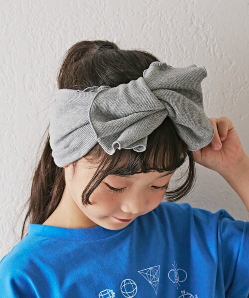 CIAOPANIC TYPY（チャオパニックティピー）の「【KIDS】ねじり太ターバン（その他小物・キッズ・チャコールグレー/グレー/ブラウン/ベージュ・ONE SIZE）」の7枚目の写真