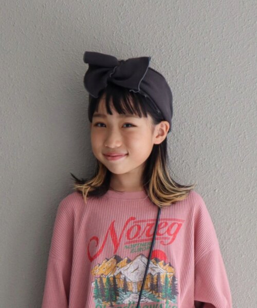 CIAOPANIC TYPY（チャオパニックティピー）の「【KIDS】ねじり太ターバン（その他小物・キッズ・チャコールグレー/グレー/ブラウン/ベージュ・ONE SIZE）」の6枚目の写真
