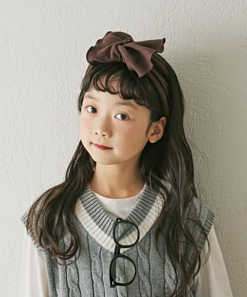 CIAOPANIC TYPY（チャオパニックティピー）の「【KIDS】ねじり太ターバン（その他小物・キッズ・チャコールグレー/グレー/ブラウン/ベージュ・ONE SIZE）」の16枚目の写真