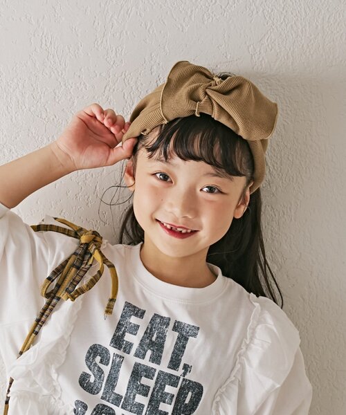 CIAOPANIC TYPY（チャオパニックティピー）の「【KIDS】ねじり太ターバン（その他小物・キッズ・チャコールグレー/グレー/ブラウン/ベージュ・ONE SIZE）」の10枚目の写真