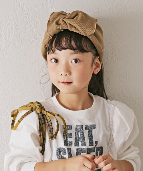 CIAOPANIC TYPY（チャオパニックティピー）の「【KIDS】ねじり太ターバン（その他小物・キッズ・チャコールグレー/グレー/ブラウン/ベージュ・ONE SIZE）」の9枚目の写真