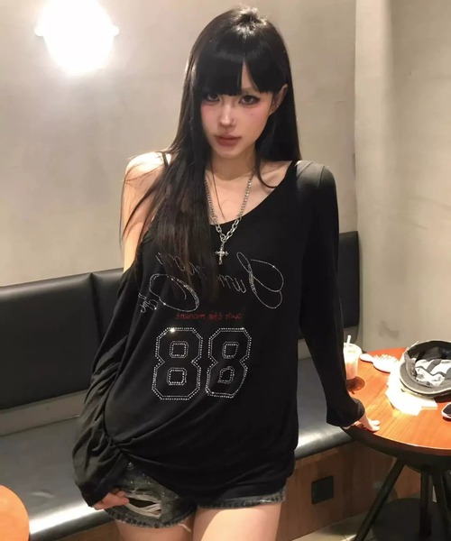 週末限定お値下げ‼️【イデアルーチェ】 キラキラショルダーロンT 新品‼️ 19616-3.jpg