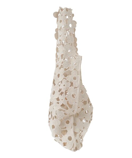 Green　Parks（グリーンパークス）の「・cache cache フラワーレーストートバッグ（トートバッグ・レディース・アイボリー/ブラック/グレー・FREE）」の5枚目の写真