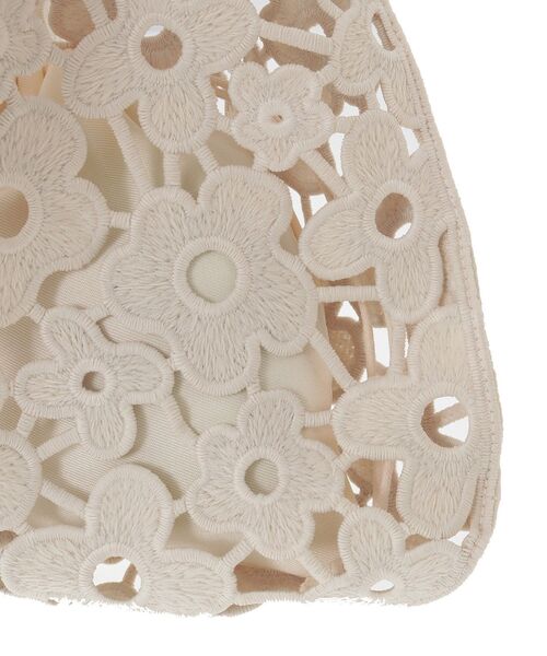 Green　Parks（グリーンパークス）の「・cache cache フラワーレーストートバッグ（トートバッグ・レディース・アイボリー/ブラック/グレー・FREE）」の11枚目の写真