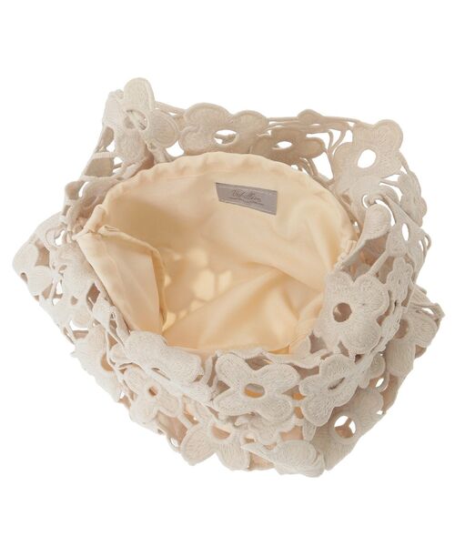 Green　Parks（グリーンパークス）の「・cache cache フラワーレーストートバッグ（トートバッグ・レディース・アイボリー/ブラック/グレー・FREE）」の12枚目の写真