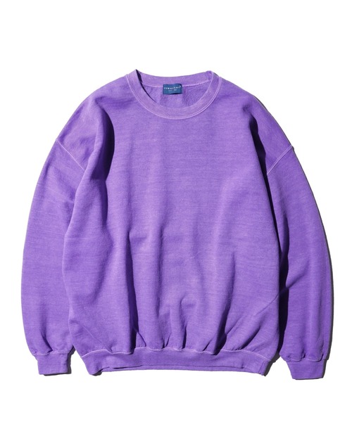 TOWNCRAFT（タウンクラフト）の「TOWNCRAFT / タウンクラフト 90S PIGMENT CREW SWEAT ヴィンテージ加工 ピグメントダイ クルーネックスウェット（スウェット・メンズ・ネイビー/ライトグリーン/ターコイズブルー/グレー/ブラック/ライトブルー/ブルーグレー/オリーブ/ピンク/パープル・MEDIUM/LARGE/XX-LARGE/X-LARGE）」の20枚目の写真