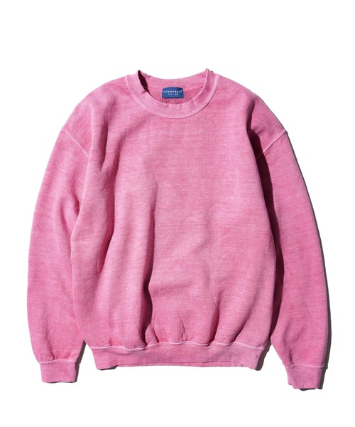 TOWNCRAFT（タウンクラフト）の「TOWNCRAFT / タウンクラフト 90S PIGMENT CREW SWEAT ヴィンテージ加工 ピグメントダイ クルーネックスウェット（スウェット・メンズ・ネイビー/ライトグリーン/ターコイズブルー/グレー/ブラック/ライトブルー/ブルーグレー/オリーブ/ピンク/パープル・MEDIUM/LARGE/XX-LARGE/X-LARGE）」の17枚目の写真