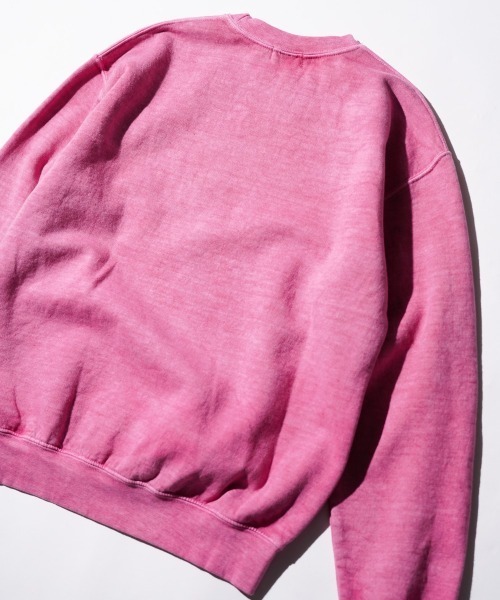 TOWNCRAFT（タウンクラフト）の「TOWNCRAFT / タウンクラフト 90S PIGMENT CREW SWEAT ヴィンテージ加工 ピグメントダイ クルーネックスウェット（スウェット・メンズ・ネイビー/ライトグリーン/ターコイズブルー/グレー/ブラック/ライトブルー/ブルーグレー/オリーブ/ピンク/パープル・MEDIUM/LARGE/XX-LARGE/X-LARGE）」の12枚目の写真