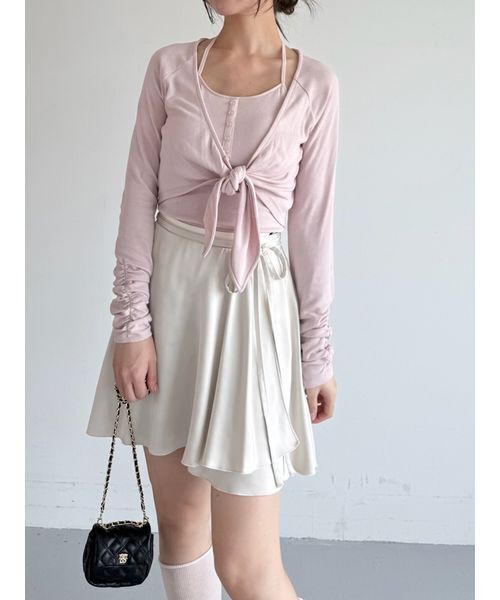 Chacott（チャコット）の「【Chacott】サテンラップスカショ（その他パンツ・レディース・ピンクベージュ/アイボリー・1/0）」の7枚目の写真