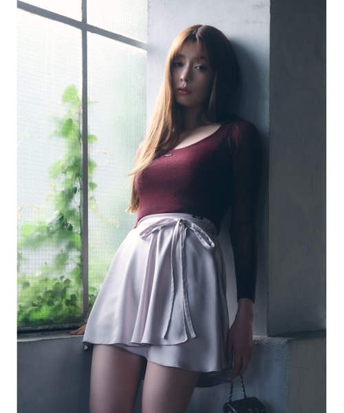 Chacott（チャコット）の「【Chacott】サテンラップスカショ（その他パンツ・レディース・ピンクベージュ/アイボリー・1/0）」の3枚目の写真