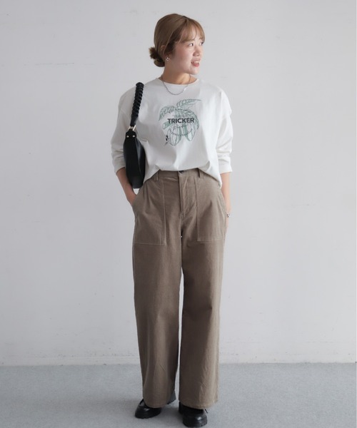 NOMBRE IMPAIR(ノンブルアンペール)の「コードストレッチ ワイドフレアパンツ(その他パンツ・レディース・パープル/グレイッシュベージュ/チャコールグレー・MEDIUM/SMALL)」の21枚目の写真