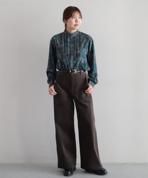 NOMBRE IMPAIR(ノンブルアンペール)の「コードストレッチ ワイドフレアパンツ(その他パンツ・レディース・パープル/グレイッシュベージュ/チャコールグレー・MEDIUM/SMALL)」の5枚目の写真