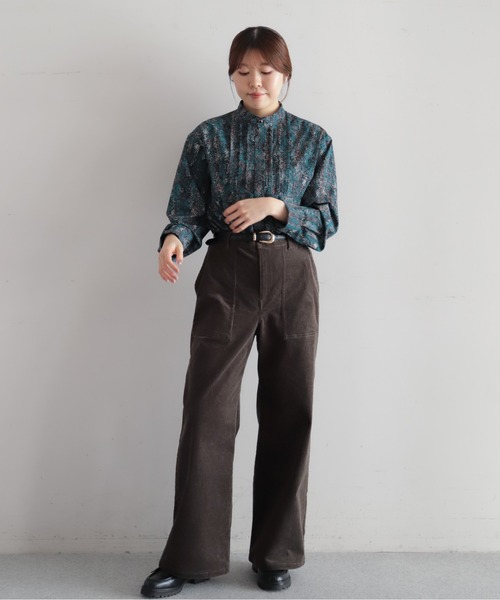 コードストレッチ ワイドフレアパンツ | NOMBRE IMPAIR