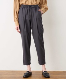 ストレッチタックテーパードパンツ【6色展開・ウエストゴム・通年素材】