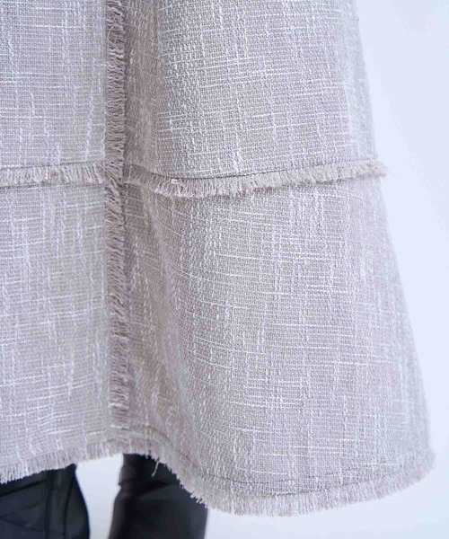 NOELA（ノエラ）の「フリンジラインツイードワンピース（ワンピース・レディース・ブラック/ベージュ/グレー・S/M）」の19枚目の写真
