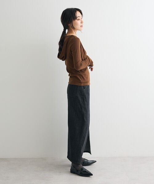 CRAFT STANDARD BOUTIQUE（クラフトスタンダードブティック）の「レイヤード風フード付きプルオーバー◆（Tシャツ/カットソー・レディース・グレー/ブラウン・FREE）」の6枚目の写真