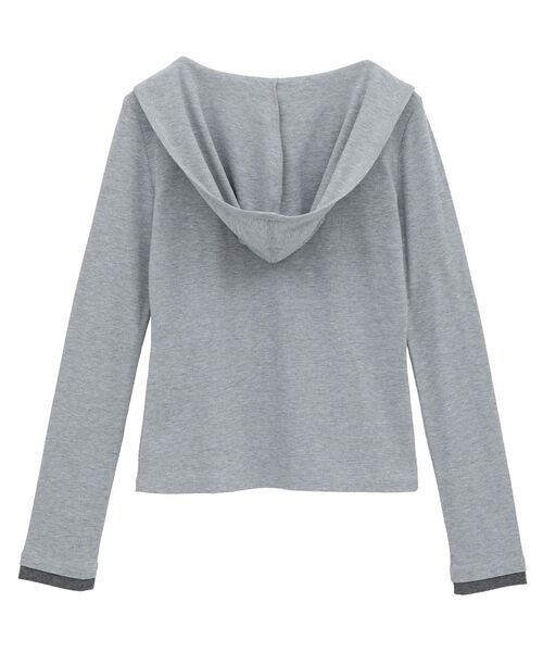 CRAFT STANDARD BOUTIQUE（クラフトスタンダードブティック）の「レイヤード風フード付きプルオーバー◆（Tシャツ/カットソー・レディース・グレー/ブラウン・FREE）」の20枚目の写真