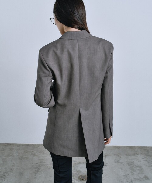 CODE A（コードエー）の「belted chic jacket（テーラードジャケット・レディース・チャコールグレー/ブラウン系・00）」の13枚目の写真
