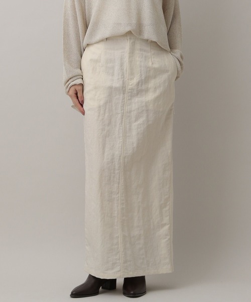 A part by（アパートバイ）の「【セットアップ対応】ナイロンタイトスカート（スカート・レディース・ブラック/ライトベージュ/カーキ・SMALL/MEDIUM）」の8枚目の写真