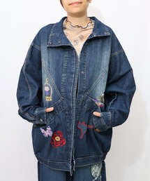 デニムジャケット（花柄・ボタニカル柄）ファッション通販