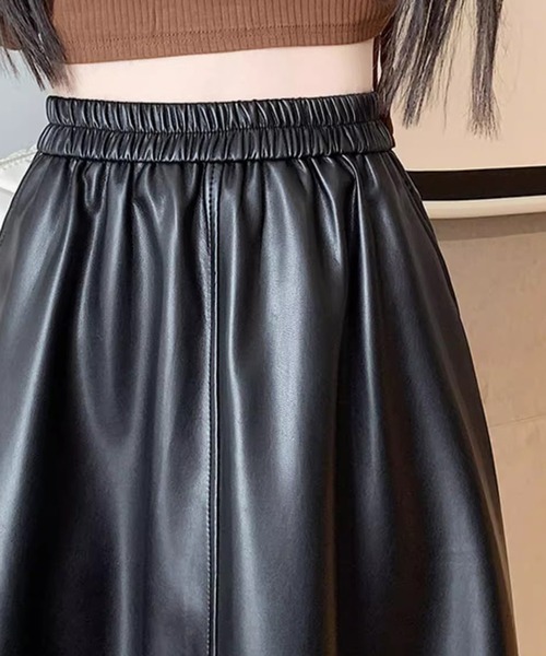 Theory フェイクレザー　A ラインスカート セール】Aラインフェイクレザースカート（スカート）｜center i