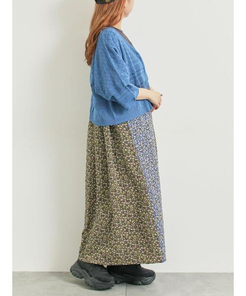 SM2（エスエムツー）の「透かし編みフリル切替VネックZIPカーディガン（カーディガン/ボレロ・レディース・チャコールグレー/ブルー/クリーム/オレンジ・F）」の11枚目の写真