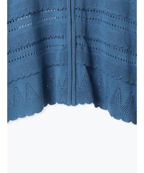 SM2（エスエムツー）の「透かし編みフリル切替VネックZIPカーディガン（カーディガン/ボレロ・レディース・チャコールグレー/ブルー/クリーム/オレンジ・F）」の21枚目の写真