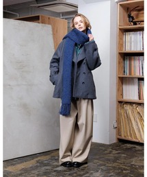 VOAAOV(HA[u)́yVOAAOVz DUBLE MELTON OVERSIZE P-COAT(s[R[g)
