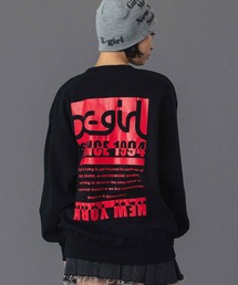 X-girl | BI COLOR BOX LOGO CREWNECK SWEAT TOP(スウェット)