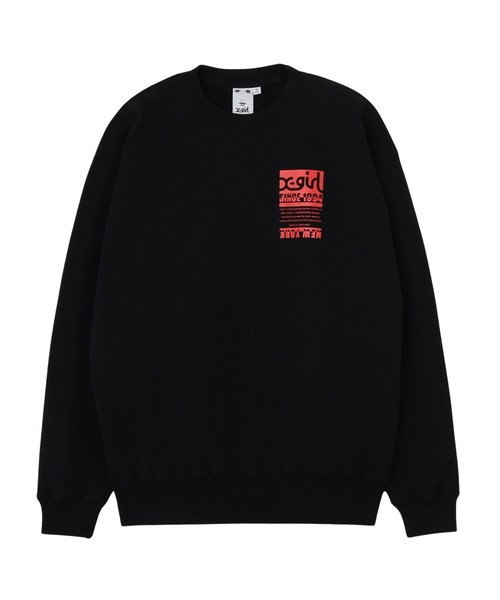 X-girl（エックスガール）の「BI COLOR BOX LOGO CREWNECK SWEAT TOP（スウェット・レディース・チャコール/ブラック/アッシュ・S/M）」の11枚目の写真