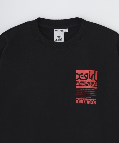 X-girl（エックスガール）の「BI COLOR BOX LOGO CREWNECK SWEAT TOP（スウェット・レディース・チャコール/ブラック/アッシュ・S/M）」の13枚目の写真