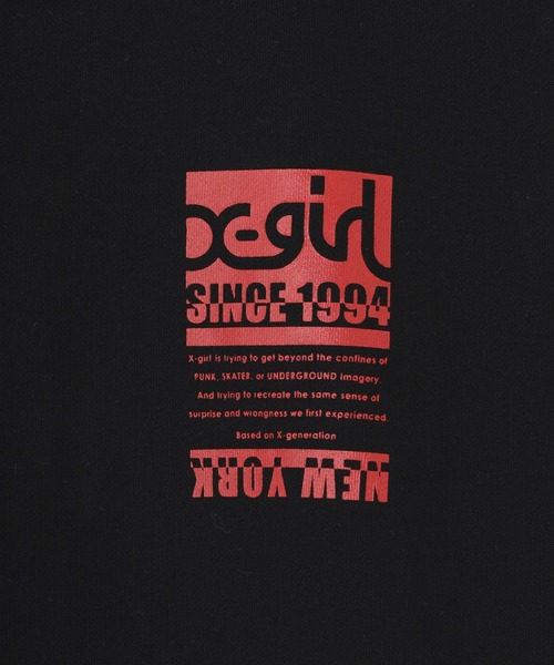 X-girl（エックスガール）の「BI COLOR BOX LOGO CREWNECK SWEAT TOP（スウェット・レディース・チャコール/ブラック/アッシュ・S/M）」の14枚目の写真