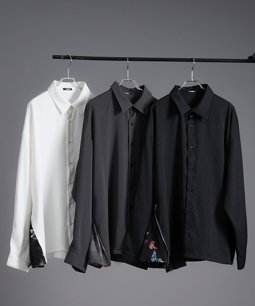 2WAYサイドジップガラパターンシャツ（シャツ/ブラウス）｜Ellno Loset