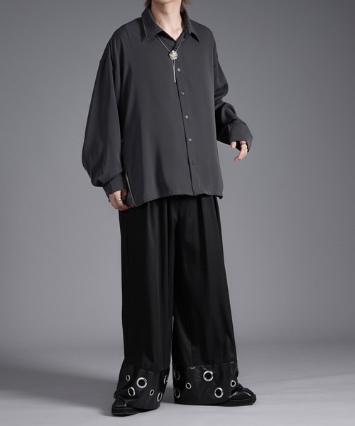 2WAYサイドジップガラパターンシャツ（シャツ/ブラウス）｜Ellno Loset