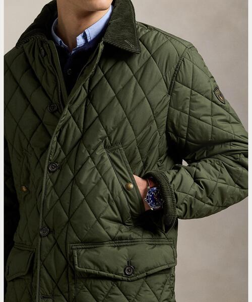 ラルフローレン　キルティングコート　カーキブラウン キルテッド カー コート（その他アウター）｜POLO RALPH LAUREN（ポロ