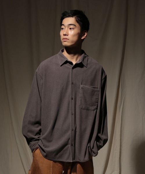 niko and...(ニコアンド)の「フェードコーデュロイシャツ(シャツ/ブラウス・メンズ・ブルー/チャコール/ブラウン・LARGE/MEDIUM)」の2枚目の写真