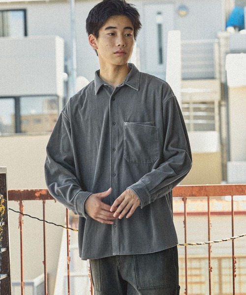 セール】フェードコーデュロイシャツ（シャツ/ブラウス）｜niko and