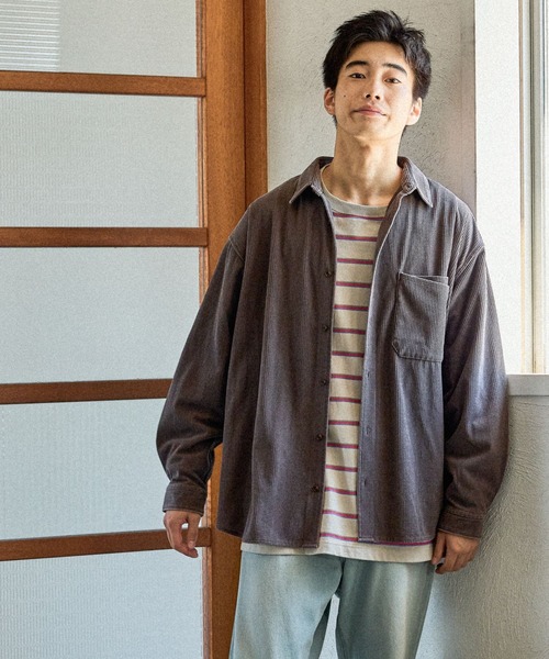 niko and...(ニコアンド)の「フェードコーデュロイシャツ(シャツ/ブラウス・メンズ・ブルー/チャコール/ブラウン・LARGE/MEDIUM)」の18枚目の写真