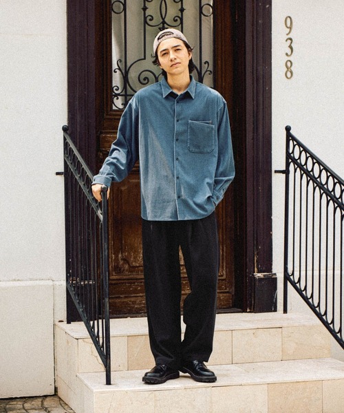 niko and...(ニコアンド)の「フェードコーデュロイシャツ(シャツ/ブラウス・メンズ・ブルー/チャコール/ブラウン・LARGE/MEDIUM)」の21枚目の写真