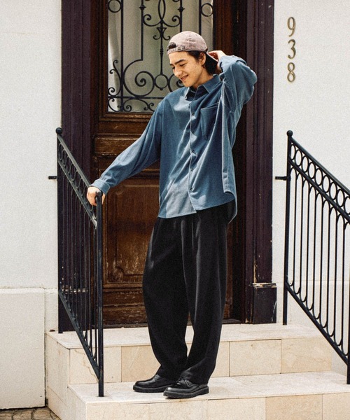 niko and（ニコアンド）の「フェードコーデュロイシャツ（シャツ