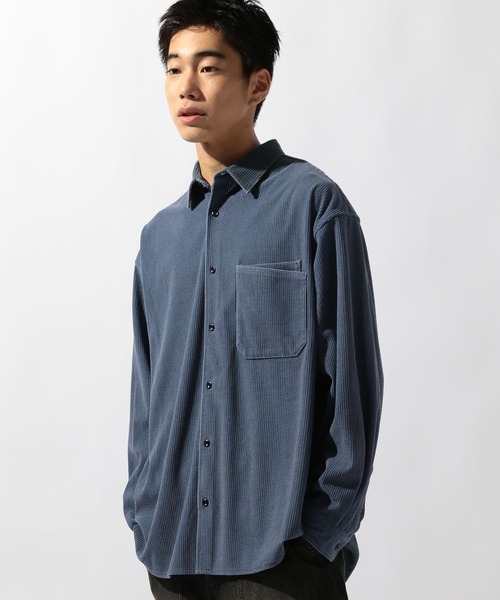 niko and...(ニコアンド)の「フェードコーデュロイシャツ(シャツ/ブラウス・メンズ・ブルー/チャコール/ブラウン・LARGE/MEDIUM)」の4枚目の写真